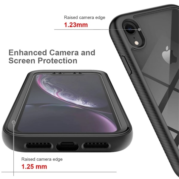 iPhone XR Full Coverage Premium 3D -kotelo ThreeSixty Transparent