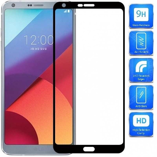 2-PACK LG G6 Härdat Glas 0.26mm 2.5D 9H Fullframe Svart