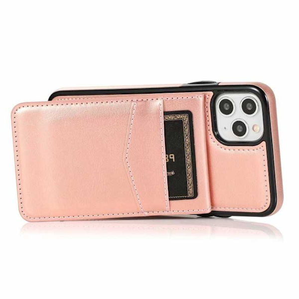 iPhone 11 Mobiilikotelo Korttiteline 6-FACK Retro V3 Brun