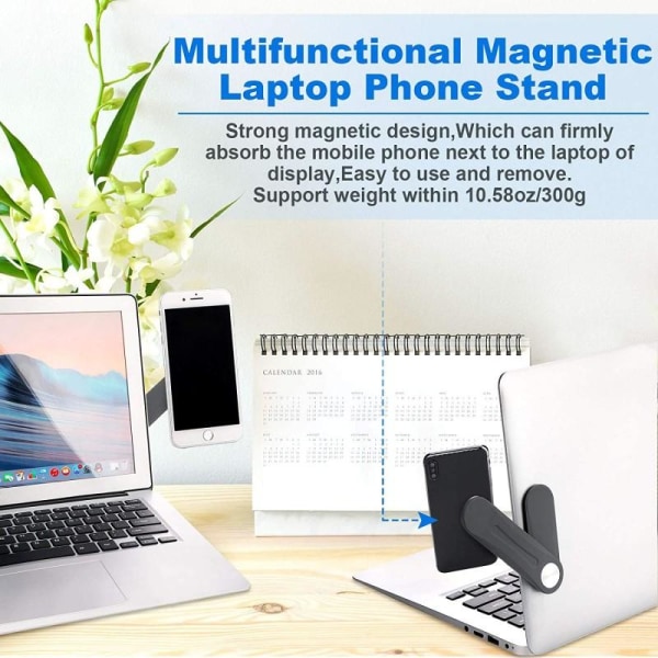 Universalt Magnestisk Sidofäste för Laptop grå