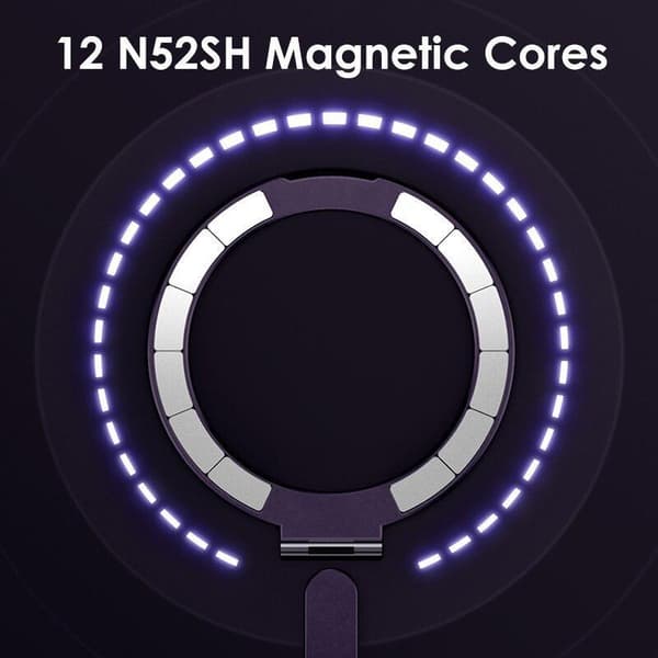 iPhone 14 Pro Støtsikkert Magsafe-deksel med Kickstand Nordcell™ Purple
