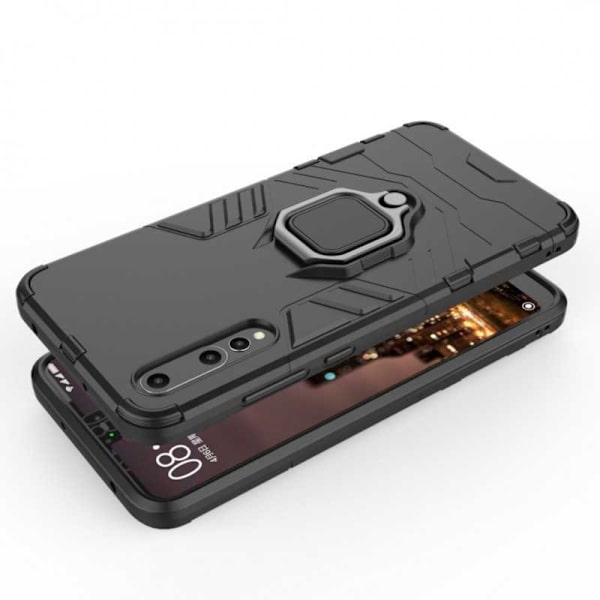 Huawei P20 Pro iskunkestävä suojus rengaspidikkeellä ThinArmor Black