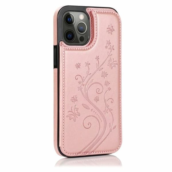 iPhone 14 Pro Max Iskunkestävä Kannen korttiteline 3-POCKET Flippr V2 Black