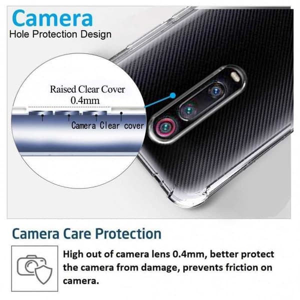 Xiaomi Mi 9T Pro Iskunvaimennus Silikoni Shell Shockr Transparent