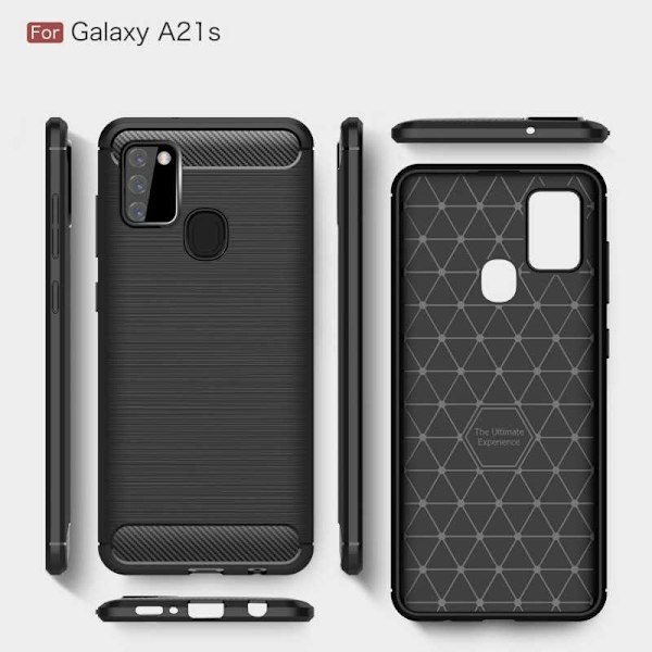 Samsung A21s stødsikker Shell SlimCarbon Black