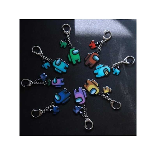 Among Us Nyckelring Keychain Blå