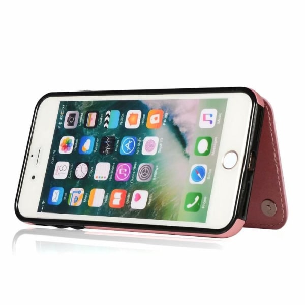 iPhone 7 Plus Støtsikker deksel kortholder 3-POCKET Flippr V2 Pink gold