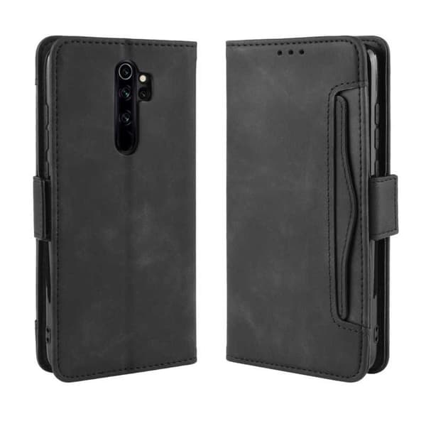 Xiaomi Redmi Note 8 Pro Plånboksfodral PU-Läder 6-FACK Winston V3 Svart