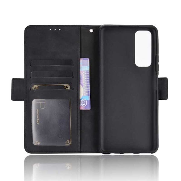 Huawei P Smart 2021 lompakkokotelo PU-nahkainen 6-taskuinen Winston V3 Black