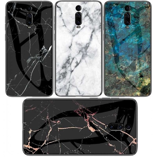 Xiaomi Mi 9T / 9T Pro Marble Shell 9H hærdet glas bagside glas bagside V2 Green Emerald Green