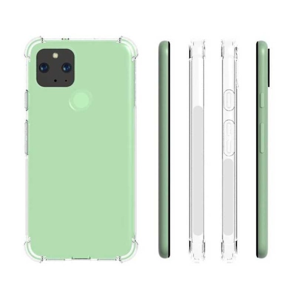Google Pixel 5 stødabsorberende silikone Shell Shockr Transparent