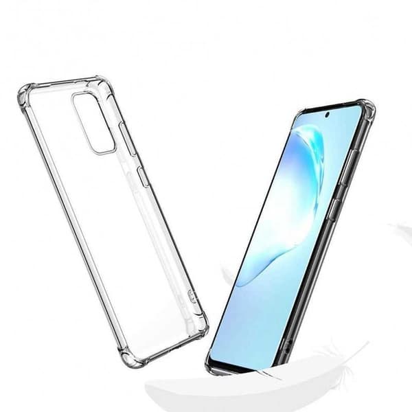Samsung A41 iskuja vaimentava silikonikotelo Shockr Transparent