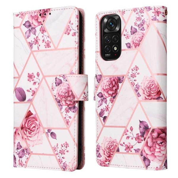 Redmi Note 11 Pro 4G/5G Trendikäs lompakkokotelo Sparkle 4-FACK Pink