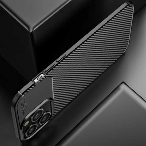 iPhone 14 Pro Stöttåligt Slimmat Skal FullCarbon V4 Svart
