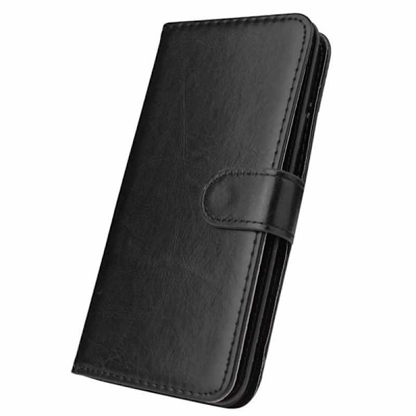 iPhone 14 Pro Praktisk tegnebogscover med 12-bakker Array V4 Black