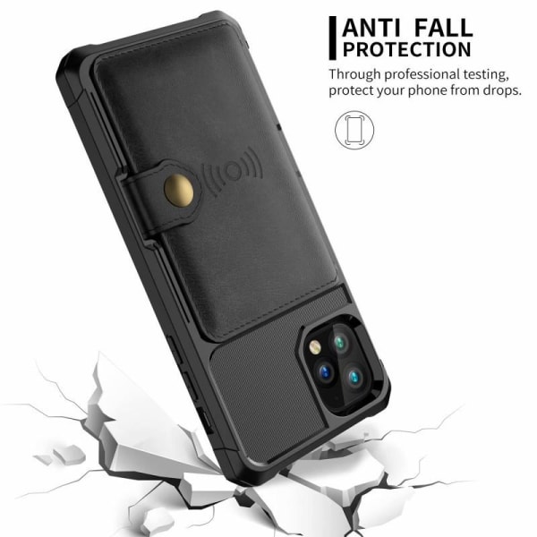iPhone 12 Pro Iskunkestävä Premium Cover 4-FACK Solid V3 Black