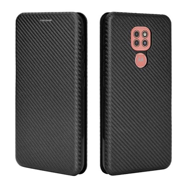 Motorola Moto G9 Play Flip Case -korttipaikka CarbonDreams Black