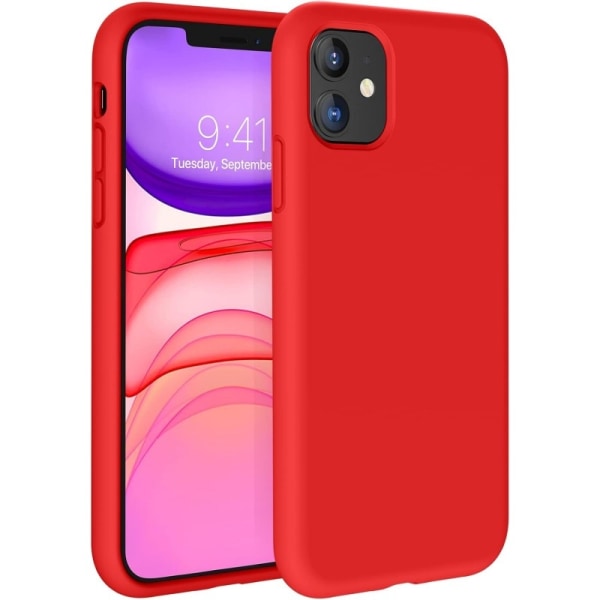Gummibelagt Stöttåligt Skal iPhone 11 - Röd