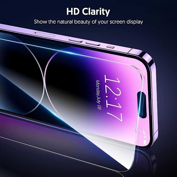 2-PACK iPhone 14 Härdat glas 0.26mm 2.5D 9H Transparent