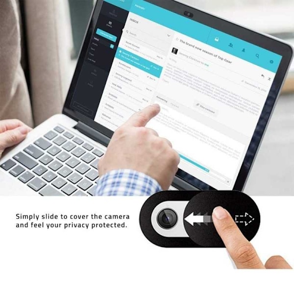 3-PACK Webcam beskyttelse til bærbare computere / iPad Black