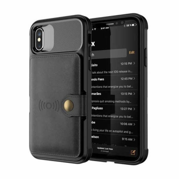 iPhone XS Shockproof Premium Cover 4-TACK Solid V3 Black