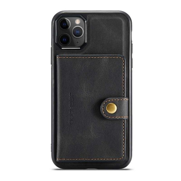 iPhone 11 Pro Max Iskunkestävä kotelo magneettikorttitelineellä JeeHood Black