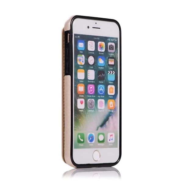 iPhone 7 / 8 / SE 2020 2022 Stöttåligt Skal Korthållare 3-FACK Flippr V2 - Guld