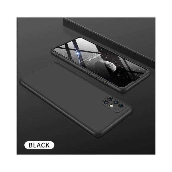 Samsung A71 360 ° 3in1 FullCover -suojus sis. Karkaistu lasi Black