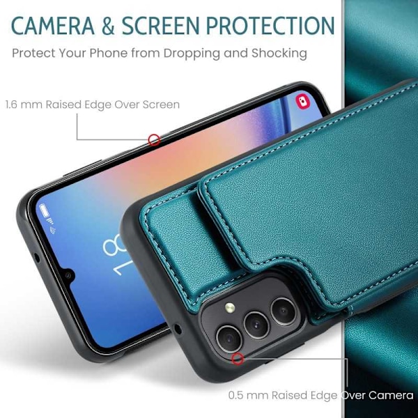 CaseMe Stöttåligt Skal Korthållare Stativ 4-Fack Samsung A54 5G Grön