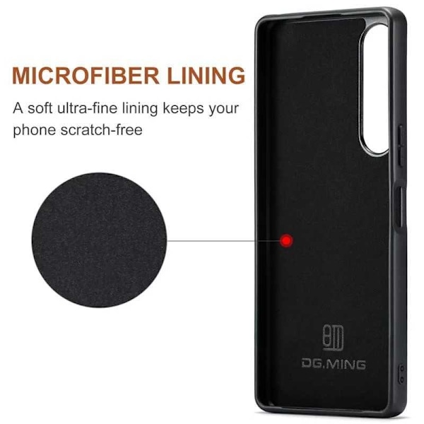 DG.MING Detach 2in1 8-FACK Magnetisk Skal Korthållare Xperia 10 V Svart