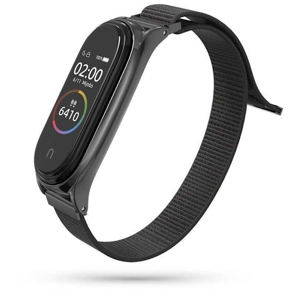 Urheilullinen käsivarsinauha Nylon Mi Band 6 / 5 / 4 / 3 Svart