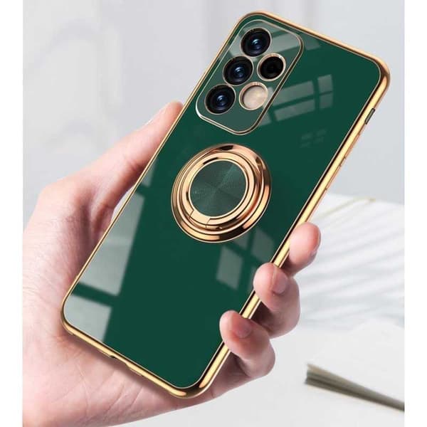 Samsung A33 5G Elegant & Stöttåligt Skal med Ringhållare Flawless Svart