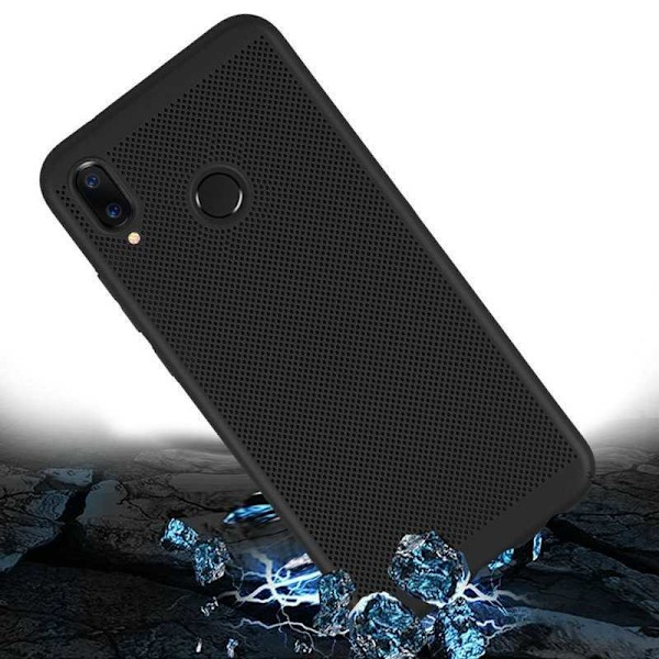 Huawei P Smart 2019 iskuja vaimentava erittäin ohut kumipinnoitettu Shell Breeze Black