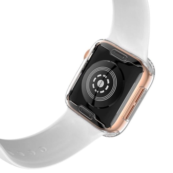 2-PACK Fulddækkende Ultratynd TPU Shell Apple Watch 44mm væske Transparent