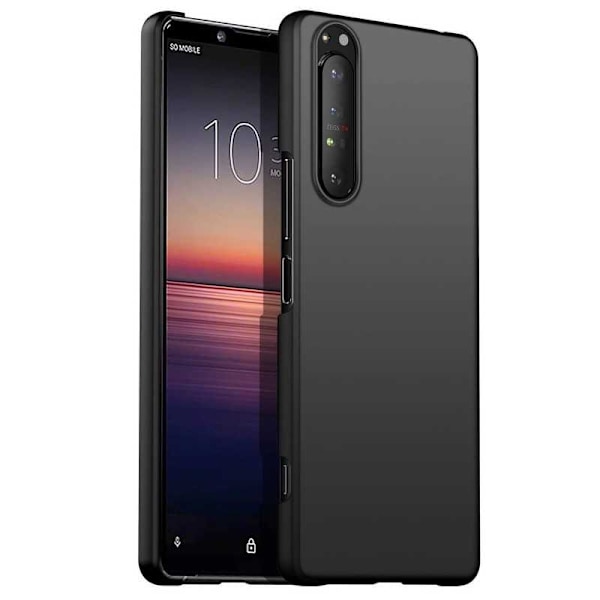 Xperia 1 III Gummibelagd Mattsvart Skal Basic V2 Black