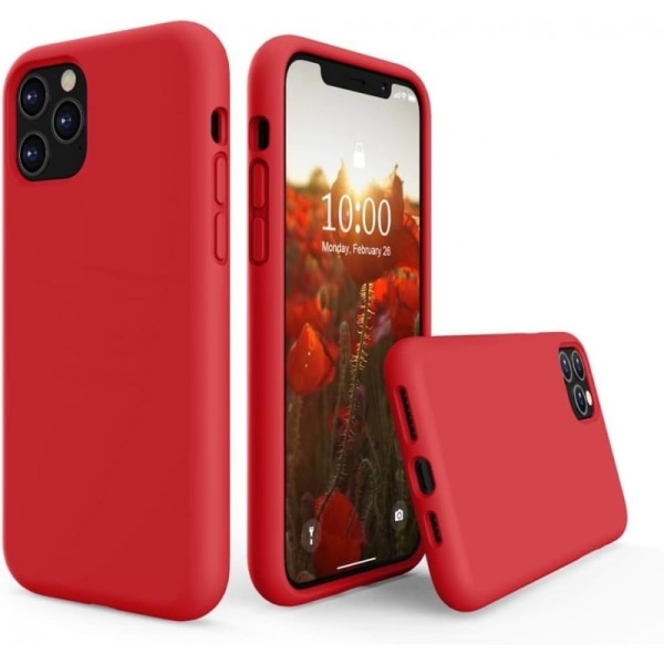 Gummibelagt Stöttåligt Skal iPhone 11 Pro Max - Röd