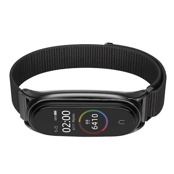 Urheilullinen käsivarsinauha Nylon Mi Band 6 / 5 / 4 / 3 Svart