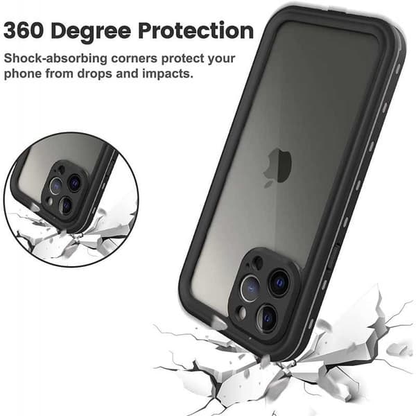 iPhone 13 Pro Max Täyspeitto Vedenpitävä Premium Suoja - 2m Transparent