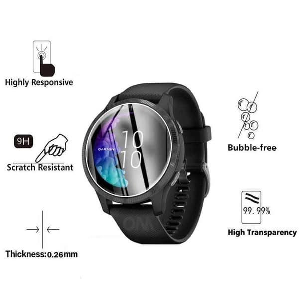 2-PACK Garmin Venu Härdat Glas 0.2mm 9H 2.5D Transparent