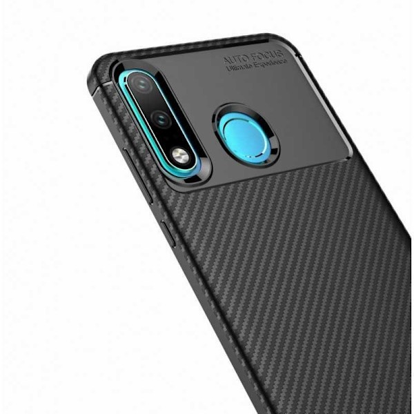 Huawei P30 Lite Stöttåligt Skal FullCarbon V4 Svart