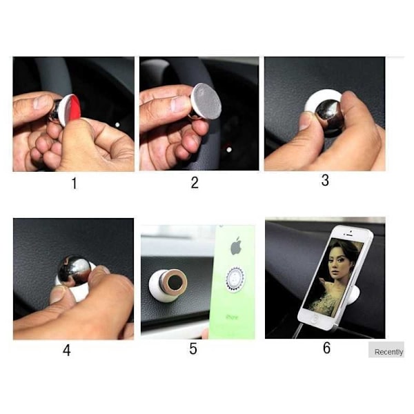 Universal Magnethållare för Mobiler Vit