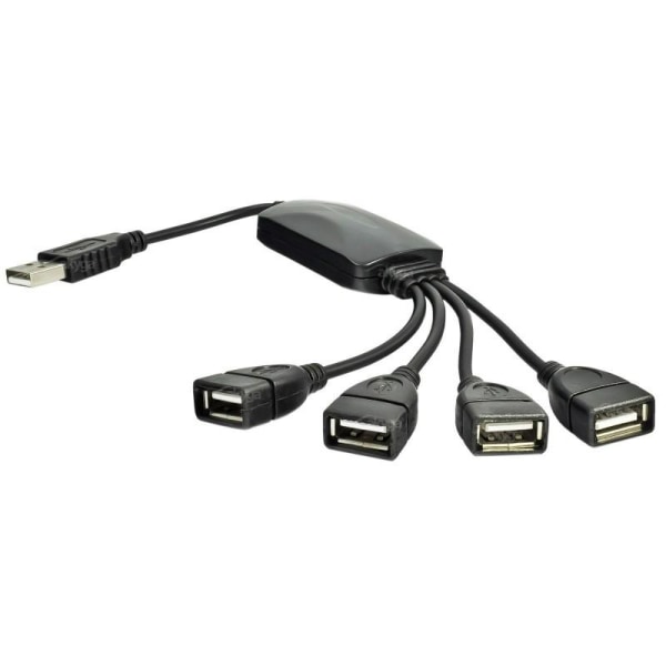 Hub USB-A till 4 x USB-A Svart