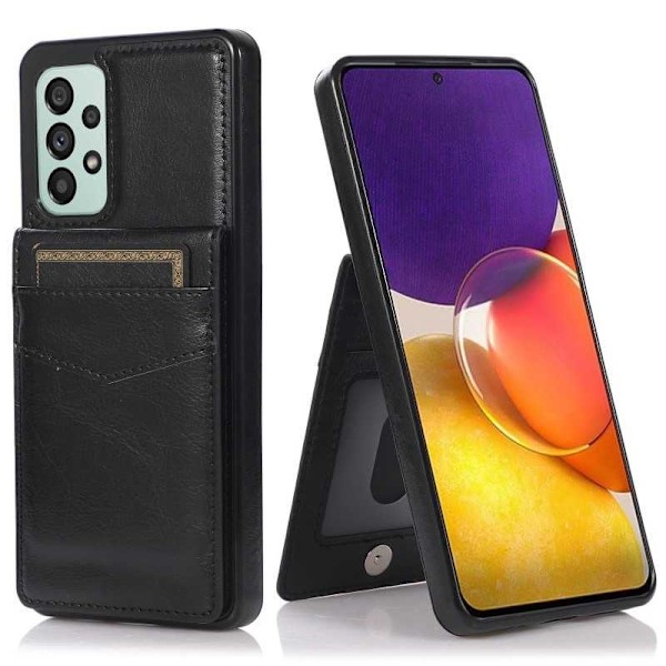 Samsung A53 5G Mobile Shell Card Holder 5-Union Retro V3 Black