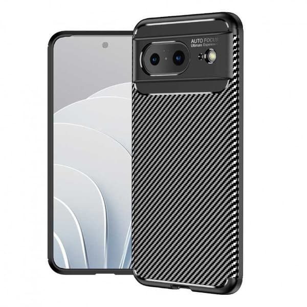 Google Pixel 8 Iskunkestävä ohut kansi FullCarbon V4 Black