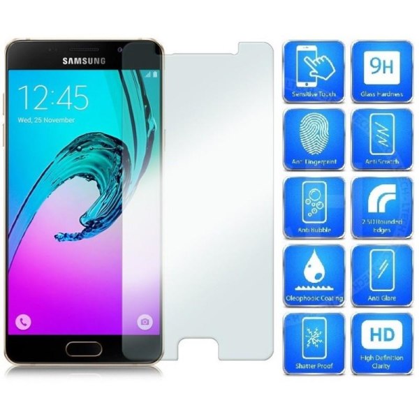 Samsung A3 2016 karkaistu lasi 0,26mm 2,5D 9H Transparent
