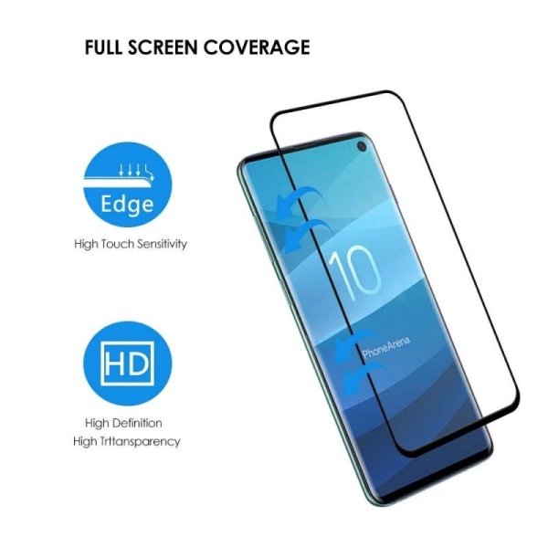 Samsung S10 Härdat Glas 0.26mm 3D 9H Fullframe (SM-G973F) Transparent