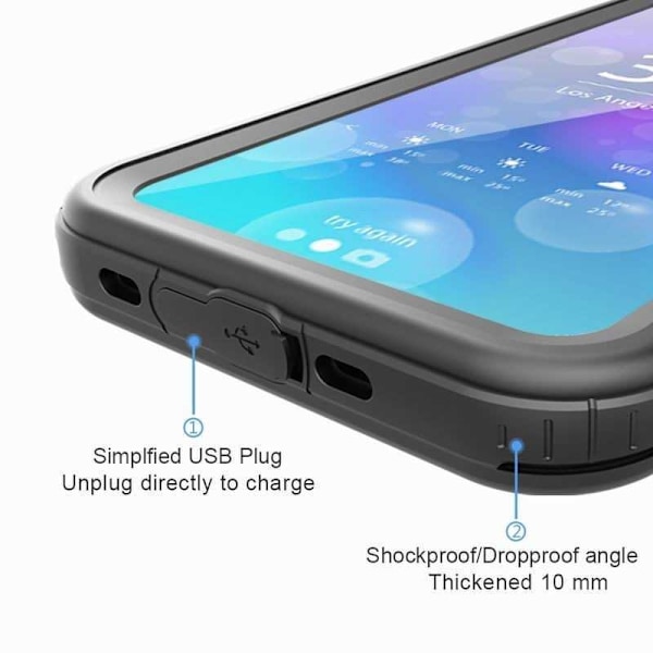 iPhone XR Full Coverage Vedenpitävä Premium Suoja - 2m Transparent