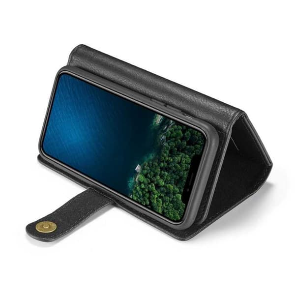 iPhone 11 Pro Max 14-taskuinen magneettinen mobiililompakko DG.Ming V2 Black