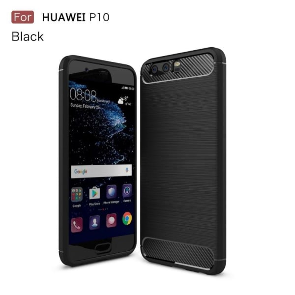 Huawei P10 Støtsikker støtdempertrekk SlimCarbon Svart