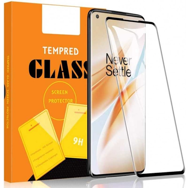 OnePlus 8 hærdet glas 3D 0,26 mm 9H Fullframe Transparent